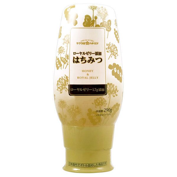 加藤美蜂園 サクラ印 ローヤルゼリー添加 はちみつ 290g×12本入× 2ケース ｜ 嗜好品 シロップ はちみつ 蜂蜜
