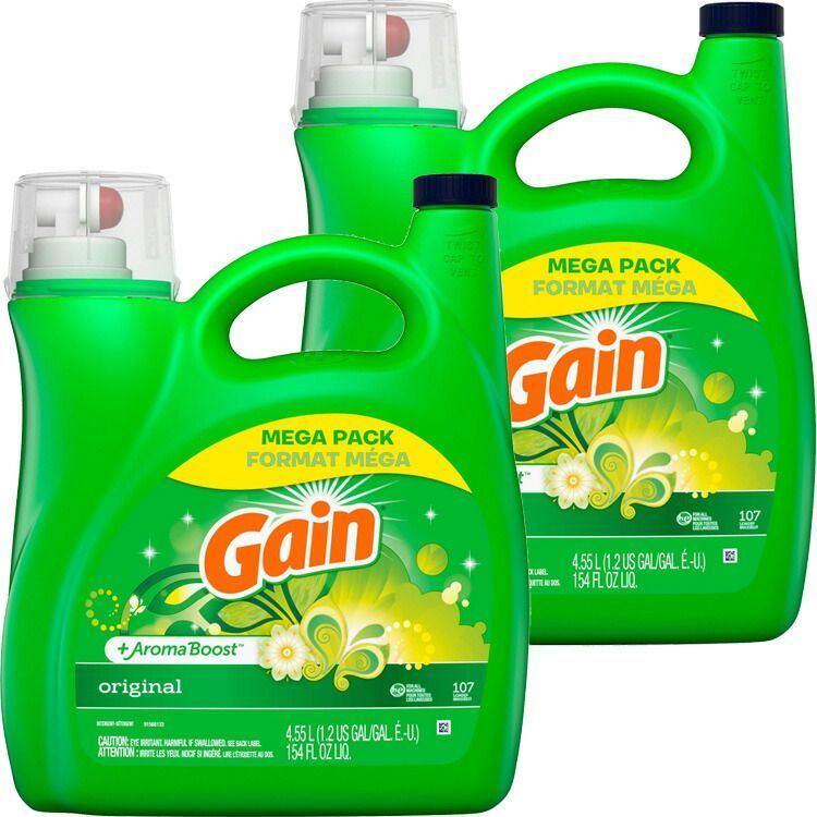 Gain ゲイン 洗濯洗剤 液体 オリジナル 154oz 4.55L 2本セット P&G 洗濯用洗剤 輸入洗剤 アメリカ製 アメリカ雑貨