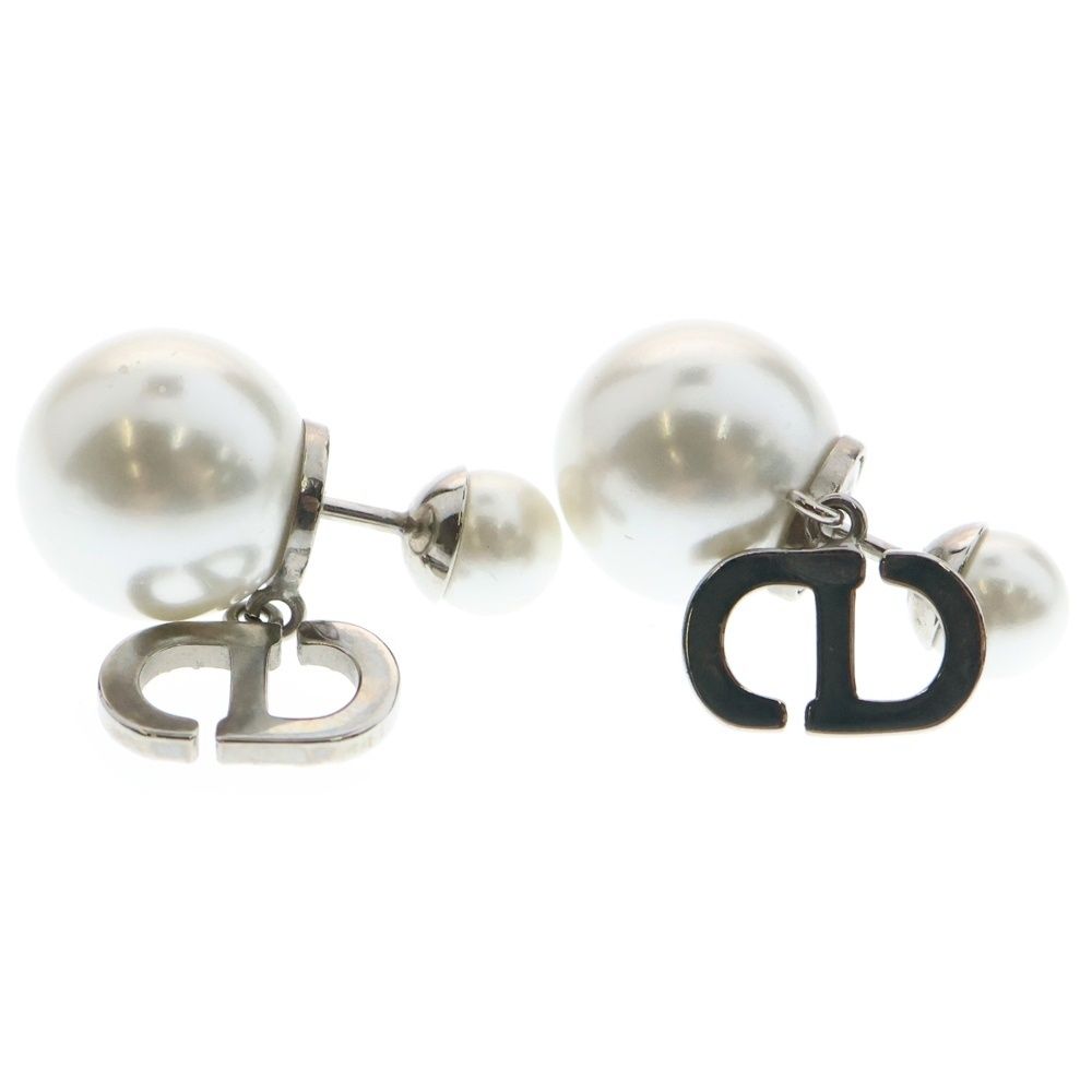 DIOR TRIBALES ピアス パール ラインストーン CDロゴ Christian Dior