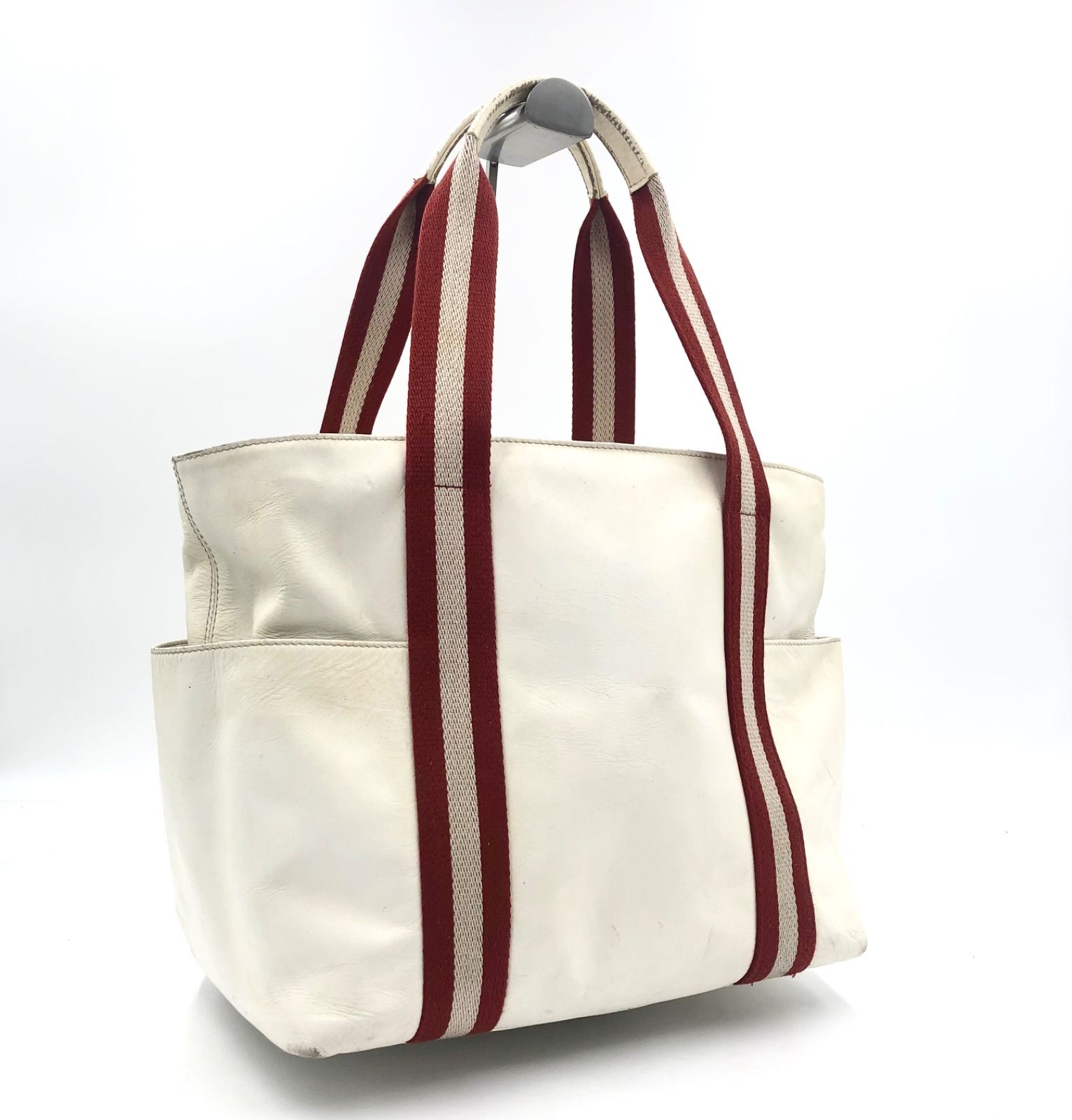 【美品】BALLY ストライプトート　トレインスポッティング　レザー 583 BALLY バリー terrabella トレインスポッティング トートバッグ