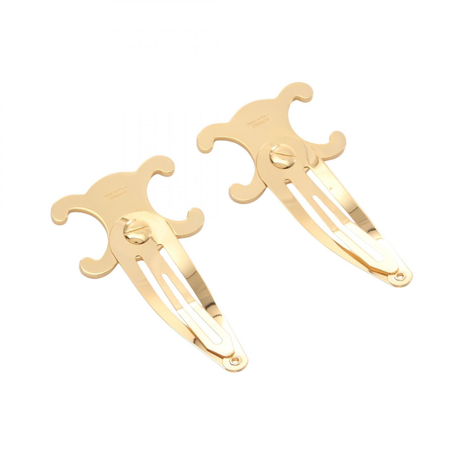 セリーヌ トリオンフ スナップヘアクリップ 2つセット GP（ゴールドメッキ） セリーヌ トリオンフ スナップヘアクリップ 2つセット GP