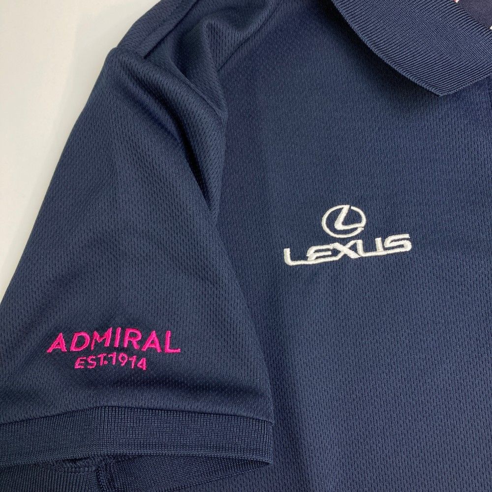 サイズ：L ADMIRAL アドミラル ×LEXLIS 半袖ポロシャツ ネイビー系