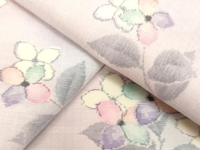 平和屋着物○上質な紬 草花文 正絹 逸品 DAAV1474tw