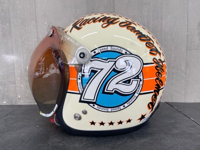 バイク ジェットヘルメット クリーム色 72