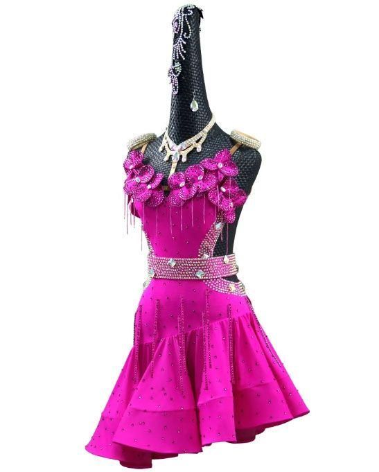 ラテンワンピースドレス 社交ダンス衣装