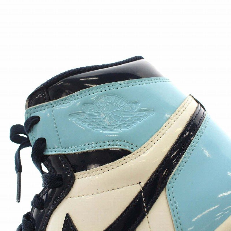 ナイキ NIKE Air Jordan 1 High UNC Patent Leather エアジョーダン1 ハイ スニーカー パテントレザー  26.5cm 水色 ブルー CD0461-401 /☆K - メルカリ