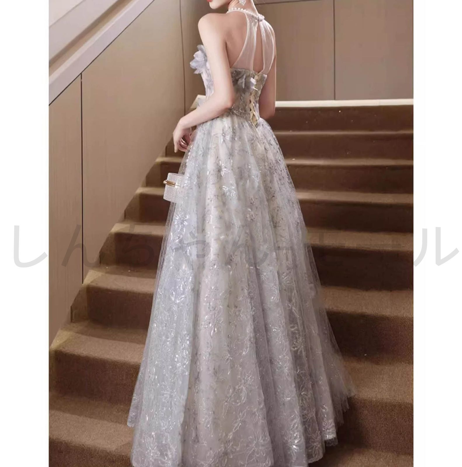 新しい♥ 2025 カラードレス ロング カラードレス 二次会 パーティードレス 編み上げ 花嫁 ウェディングドレス ウエディング 結婚