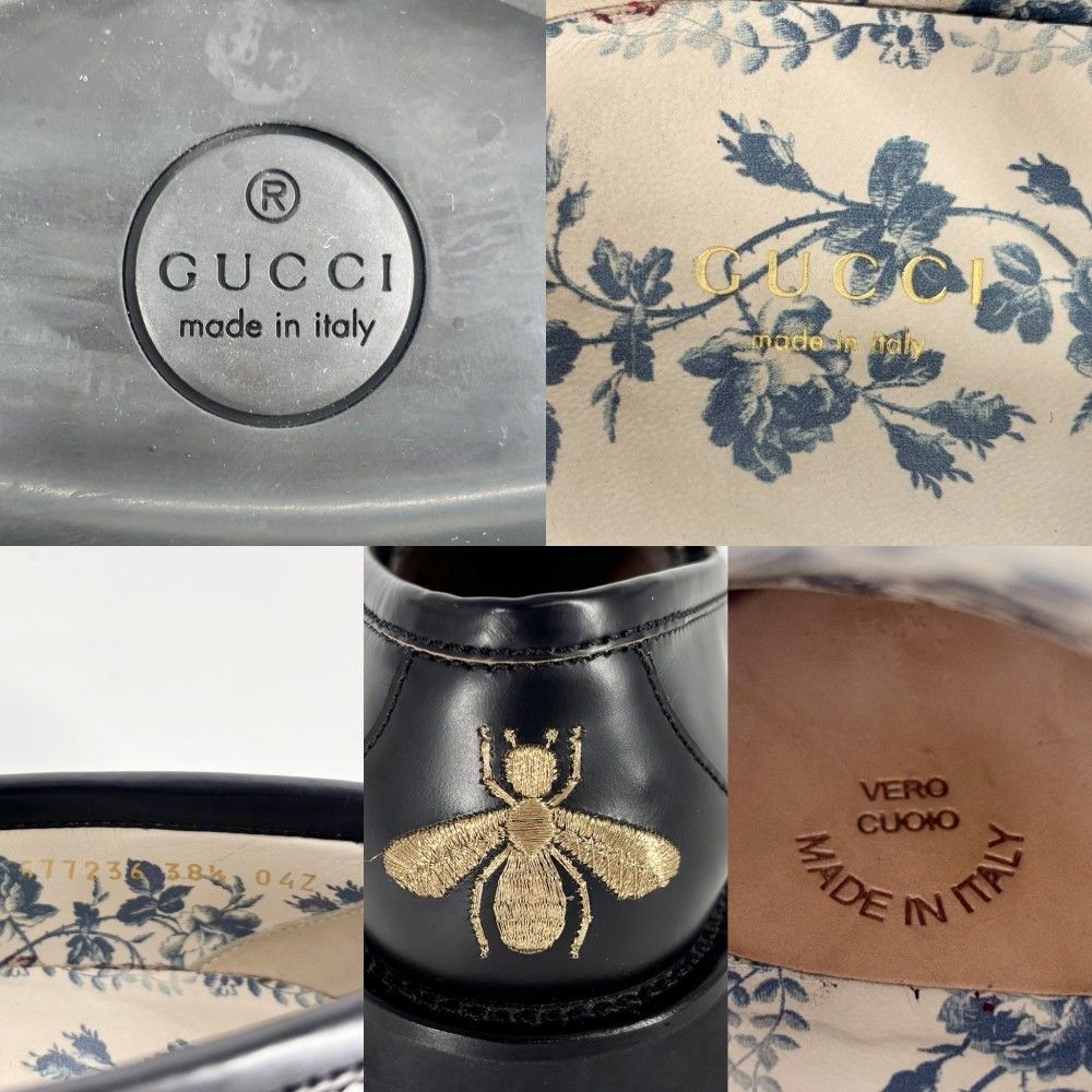 箱付き 美品 GUCCI グッチ ホース ビット ローファー レザー 金具 GUCCI】グッチ ホースビット ローファー レザー ラグソール