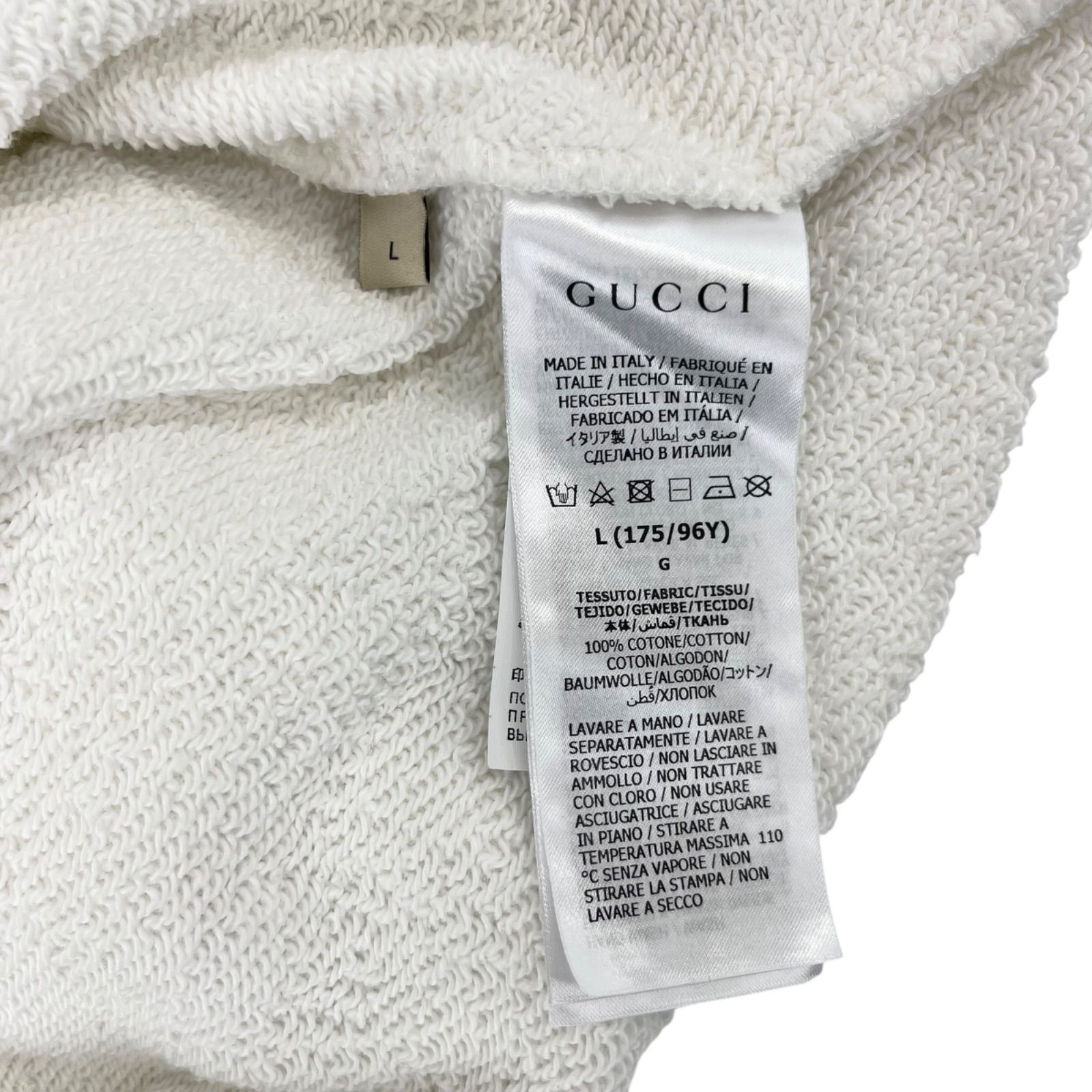 グッチ GUCCI 【SOUVENIR FROM CALIFORNIA】白パーカー メンズ size L 