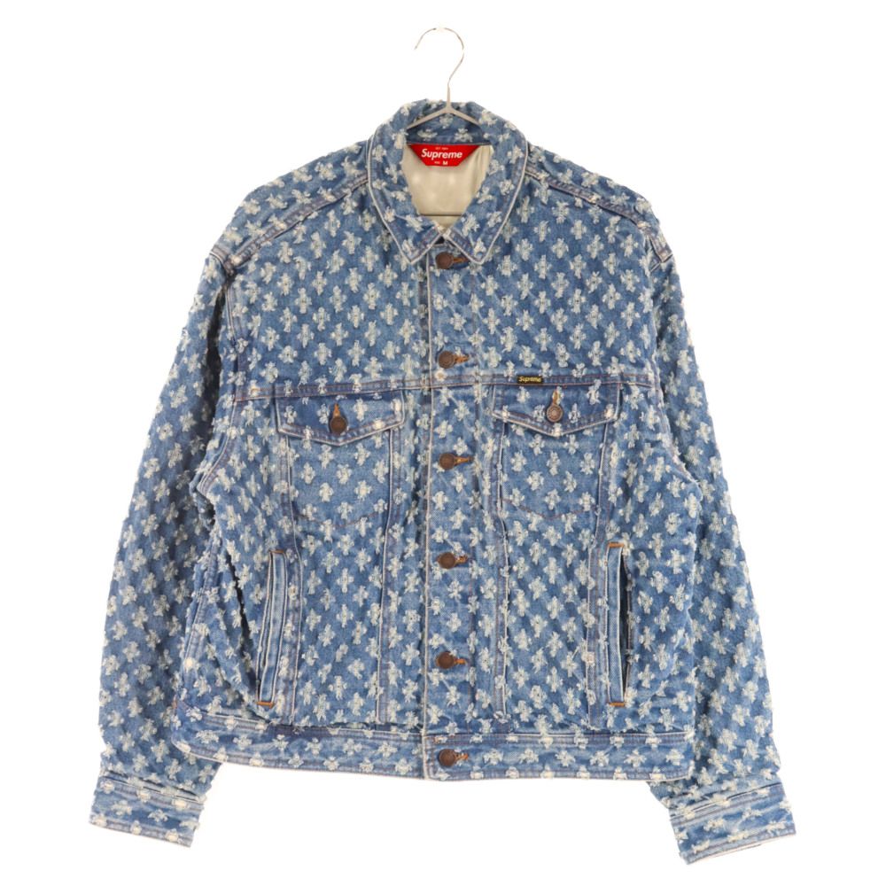 シュプリーム ホール パンチ デニム トラッカー ジャケット ブルー　Sサイズ Supreme Hole Punch Denim Trucker Jacket シュプリーム Gジャン