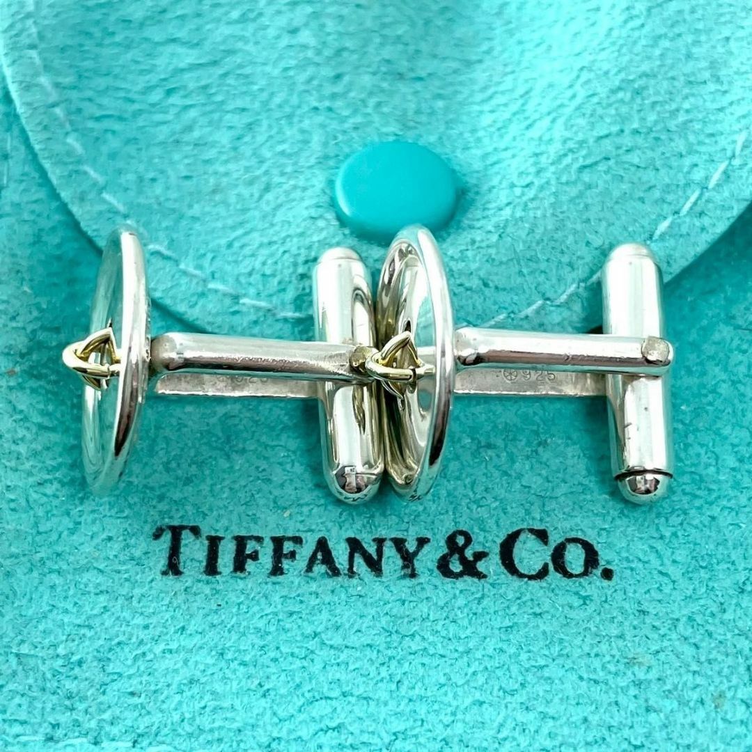 ティファニー ボタン カフス 750 925 コンビ NN7 - メルカリ