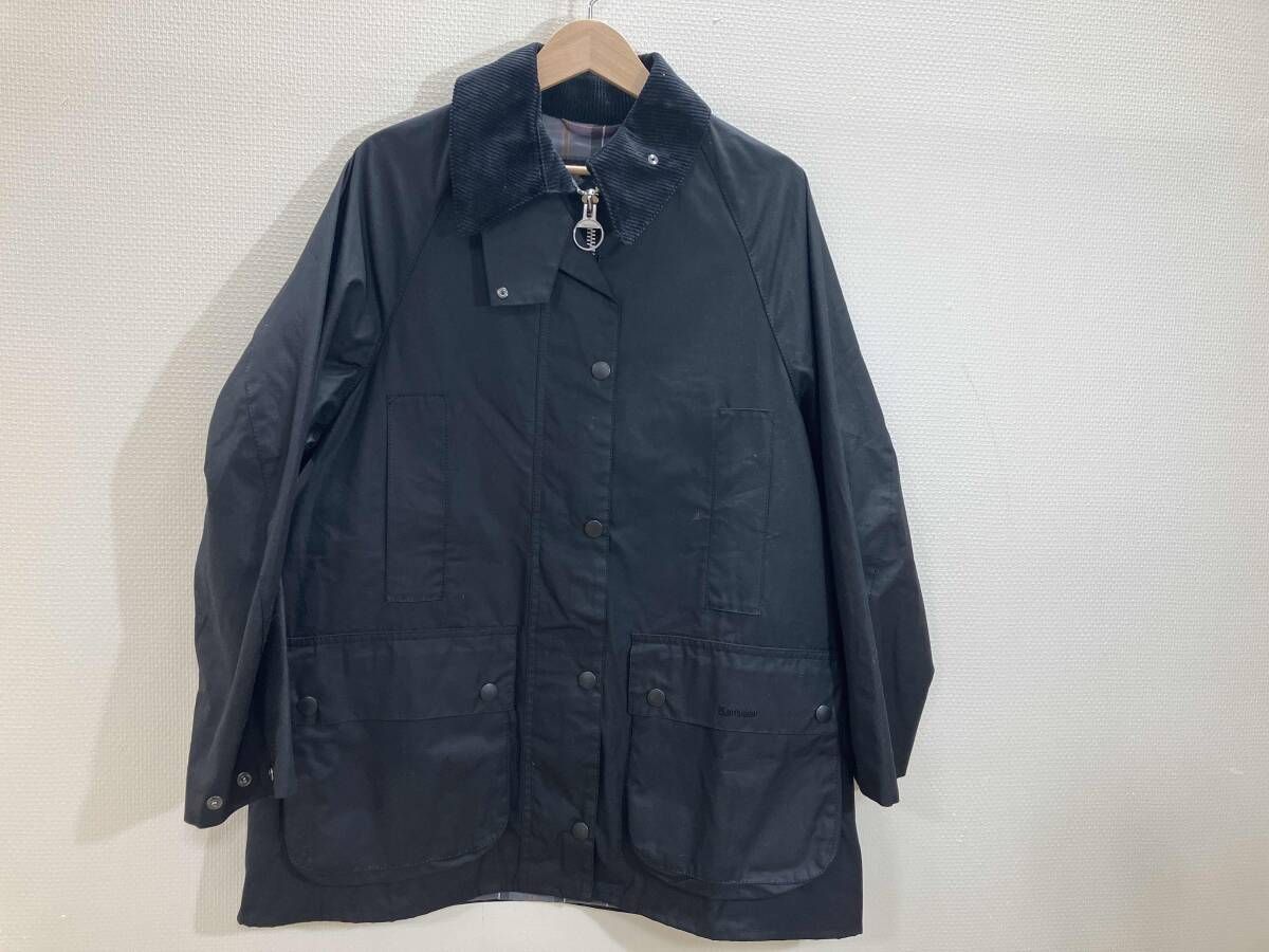 BARBOUR バブアー LWX1412BK71 Beaufort wax オイルジャケット オイルコーティングジャケット ジップアップハーフコート ジャケット 黒 10