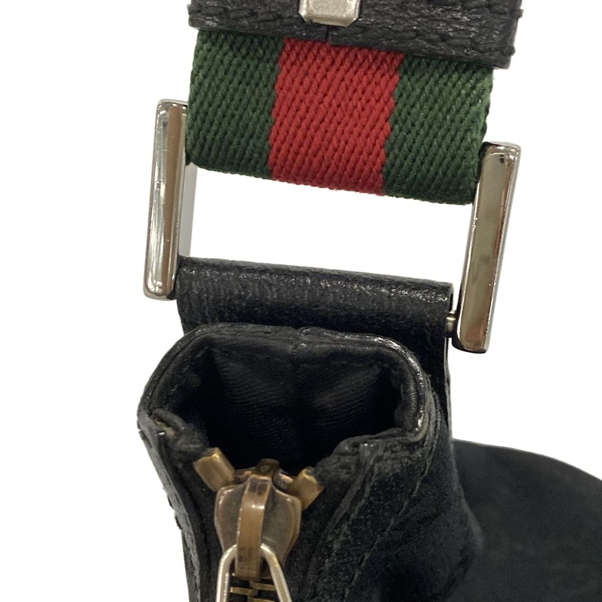 GUCCI(グッチ) ショルダーバッグ GG柄,シェリー(ウェブ) 181092 黒  