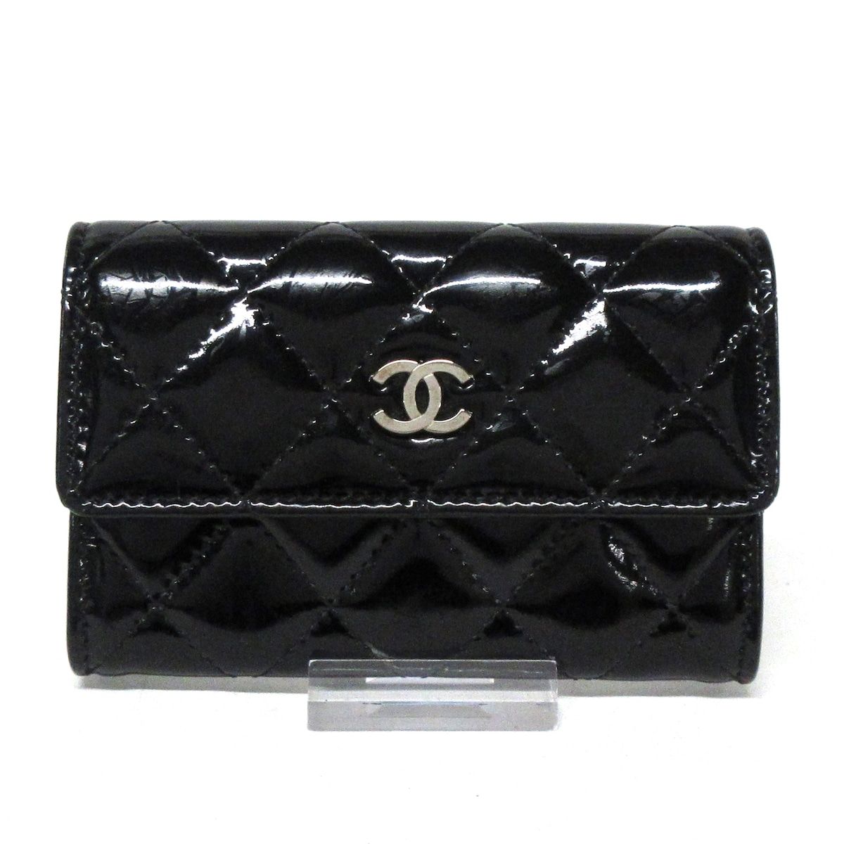 CHANEL(シャネル) 名刺入れ マトラッセ 黒 シルバー金具/ココマーク ...