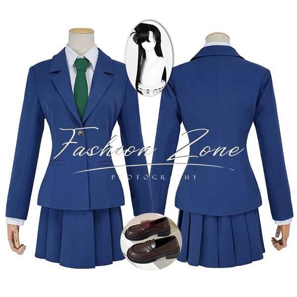 ◆名探偵コナン 風 毛利 蘭 コスプレ衣装 ウィッグ 靴 cosplay ハロウィン 演出服 変装