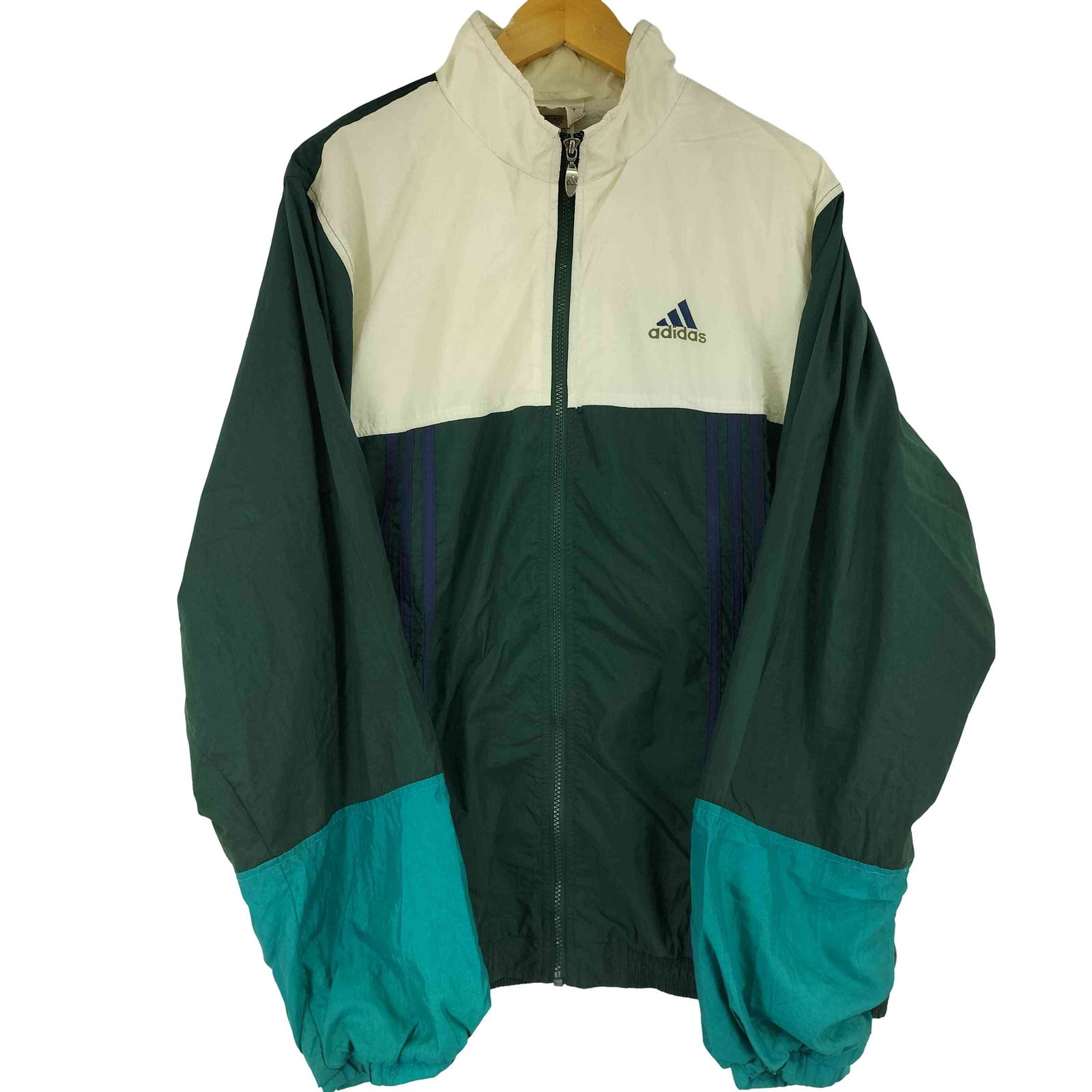 アディダス adidas 90S パフォーマンスロゴ マルチ ナイロンジャケット メンズ US L