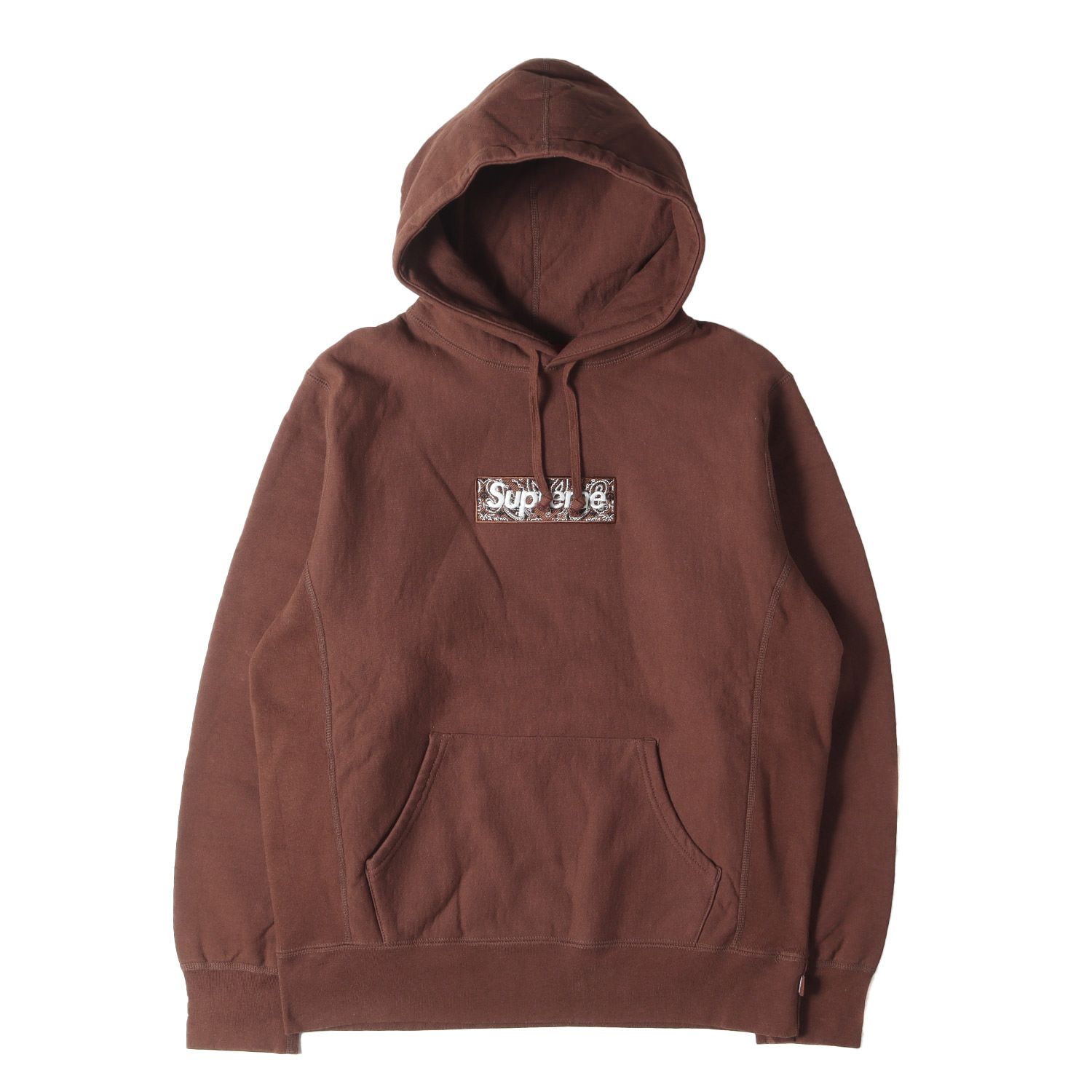 美品 Supreme シュプリーム パーカー サイズ:M バンダナ ボックスロゴ スウェットパーカー Bandana Box Logo Hooded  Sweatshirt ブラウン トップス フーディー【メンズ】 - メルカリ