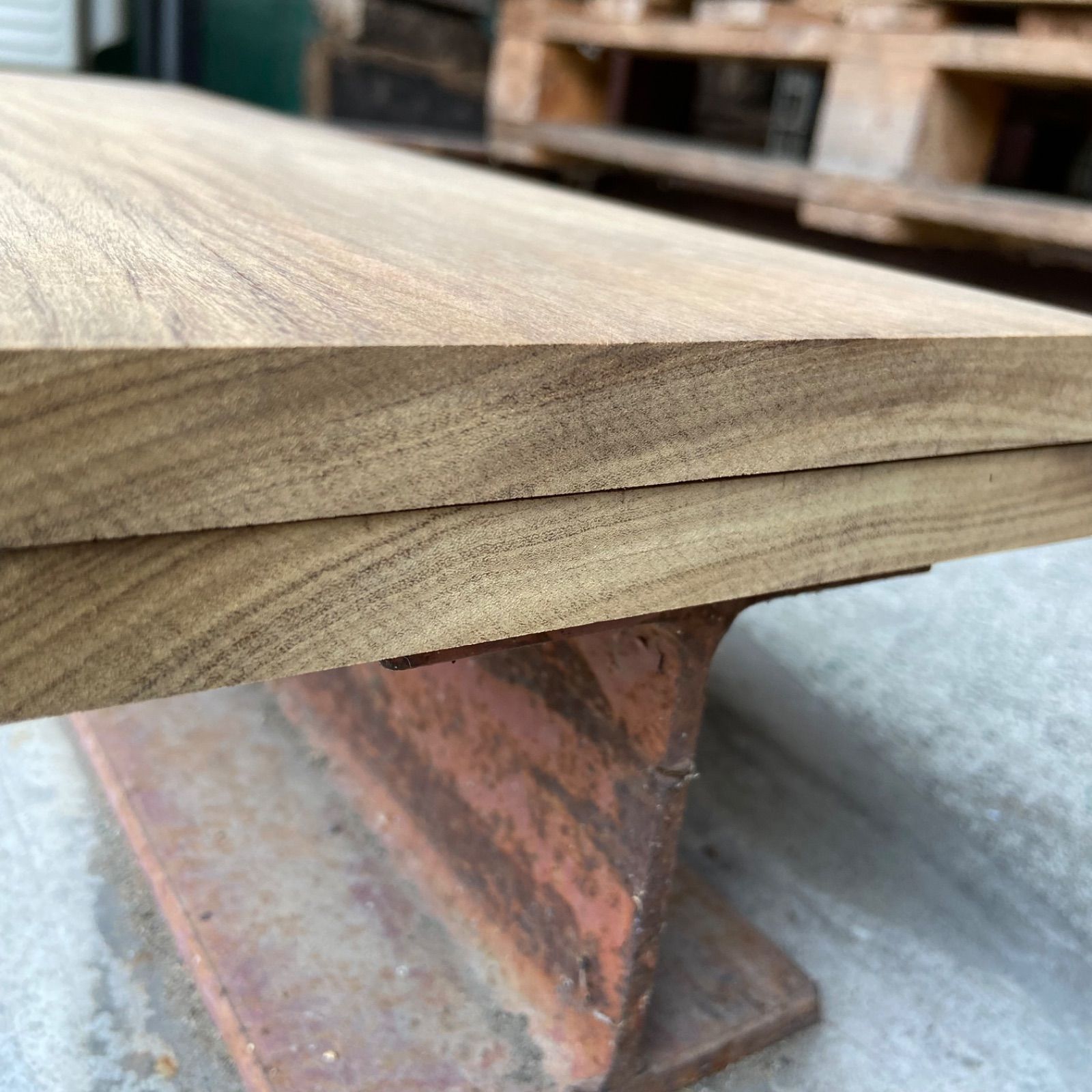 木材 2枚セット/ アサメラ（アフリカンチーク） 材木 木材 板材 棚板