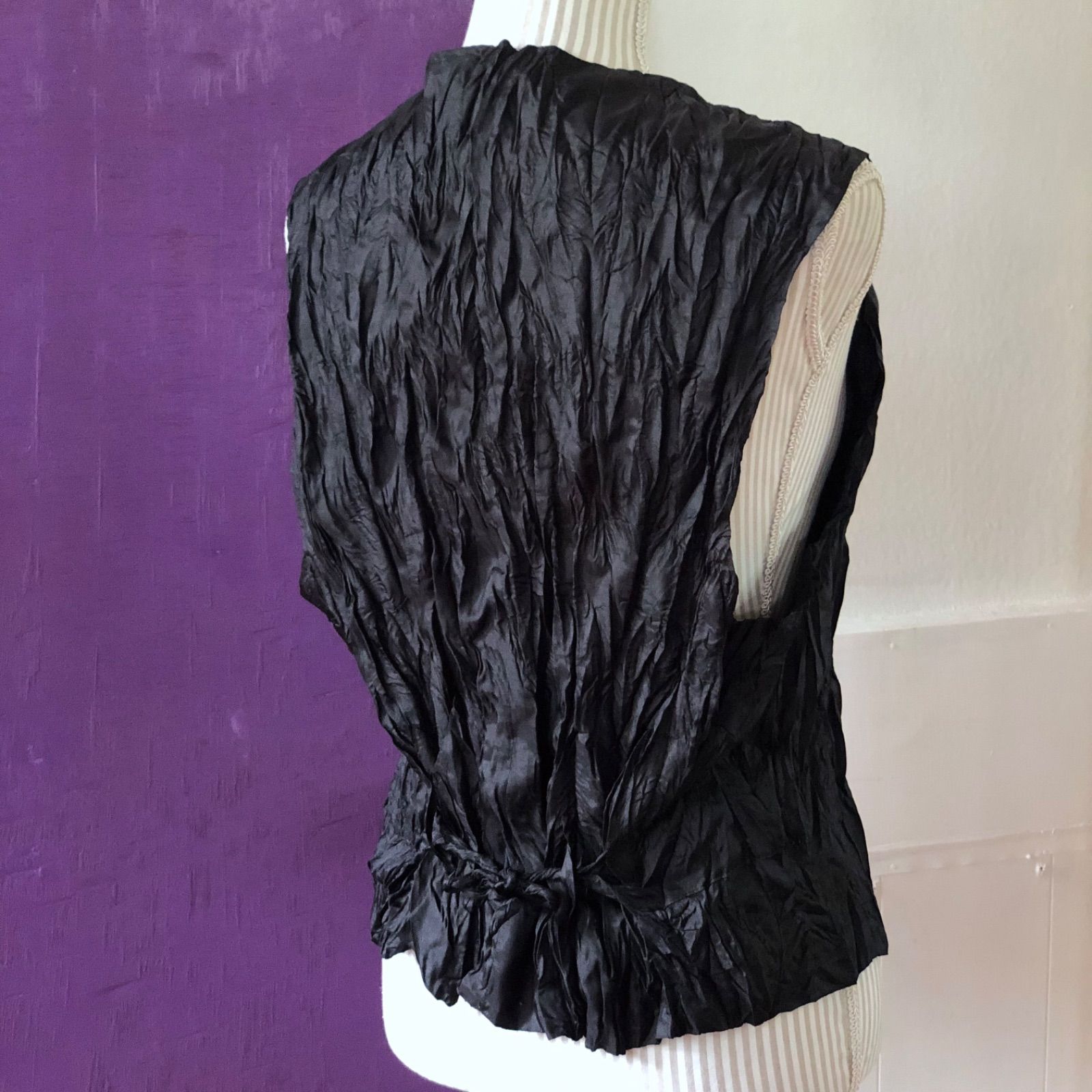 ISSEY MIYAKE プリーツ ジレ ベスト シワ加工 レディース 1990年代 