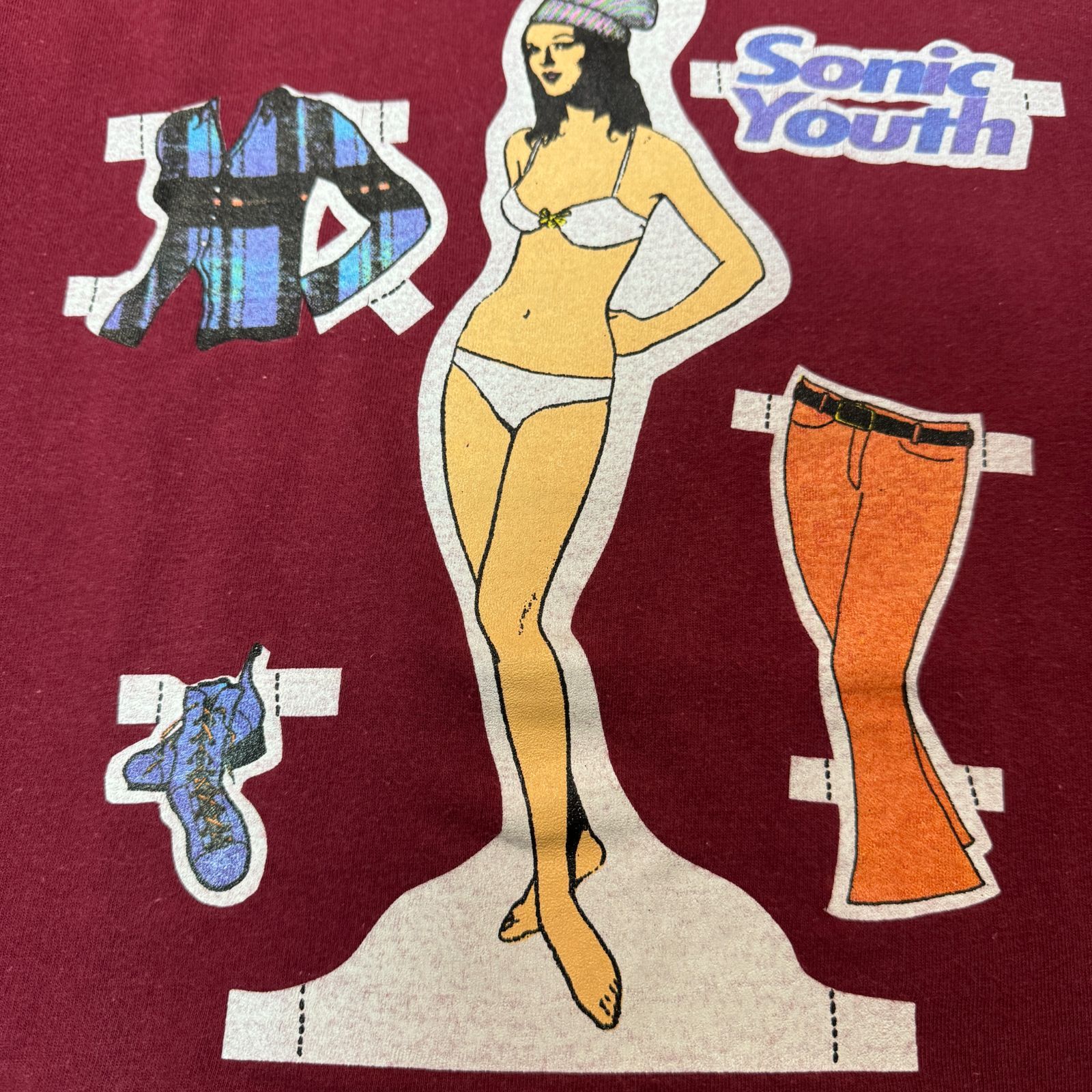 90s SONIC YOUTH Paper doll Tシャツ Lサイズ ソニックユース
