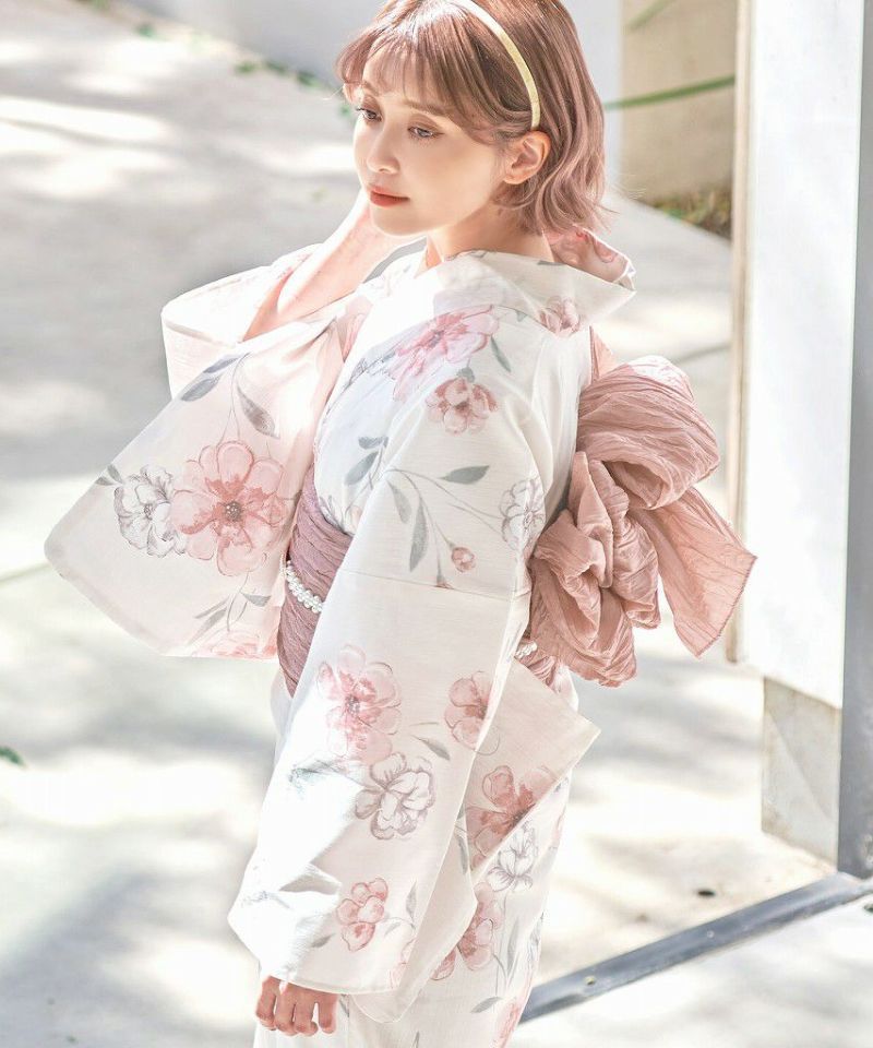 dita 浴衣 夏の乙女百合 浴衣・帯・下駄セット 夏の乙女百合】2024