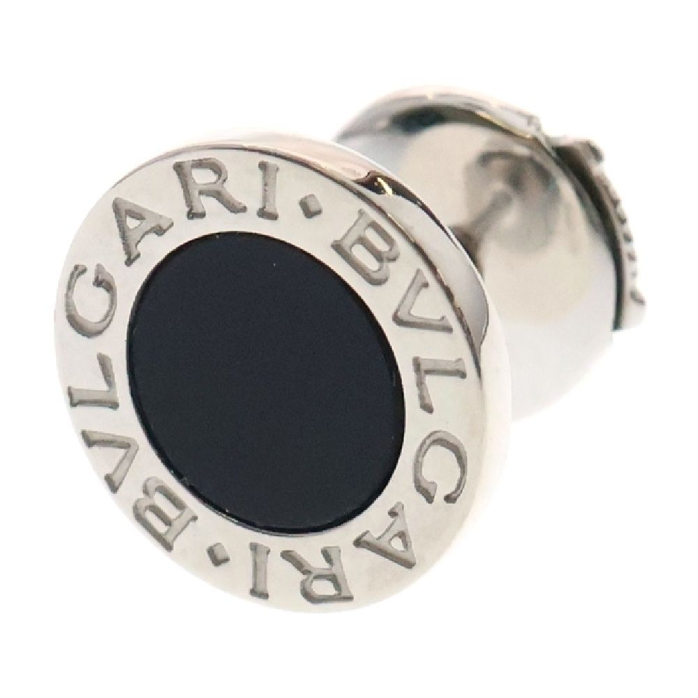 BVLGARI (ブルガリ) 18KWG シングルイヤリング ピアス オニキス