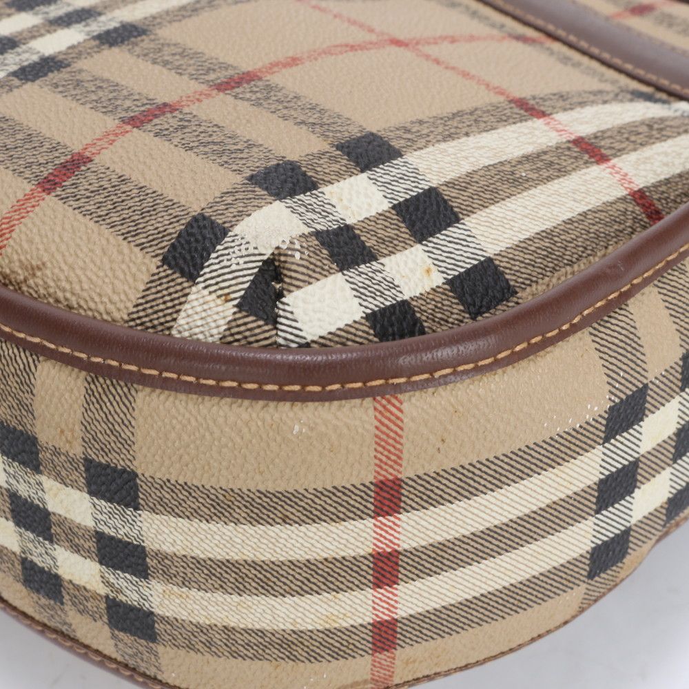 バーバリー ノバ チェック レザー ショルダーバッグ 斜め掛け