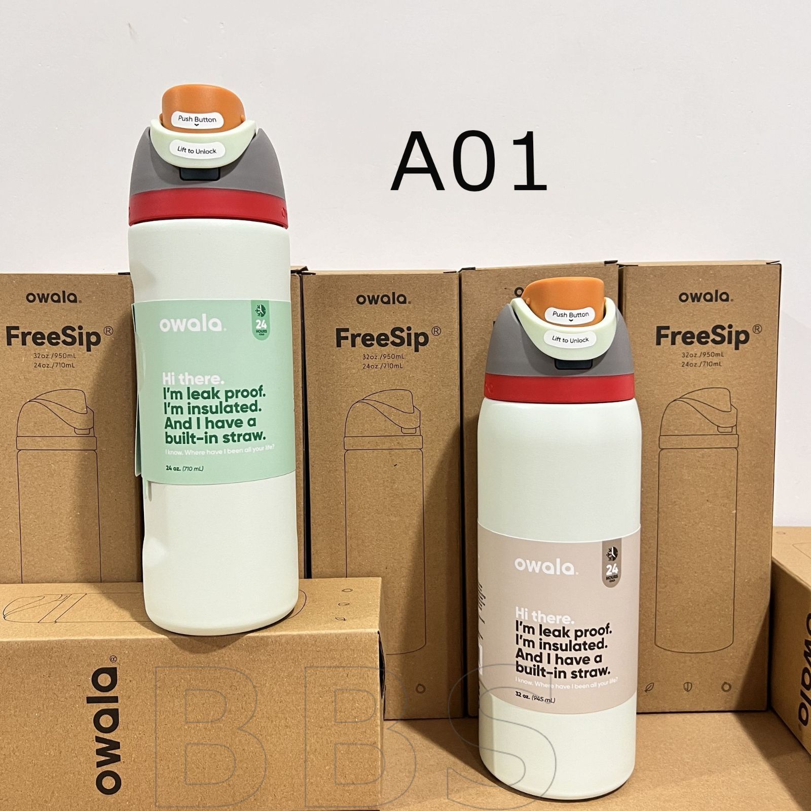 新品!未使用 owala 水筒 32oz 950ML 漏れ防止 断熱 ストロー内蔵