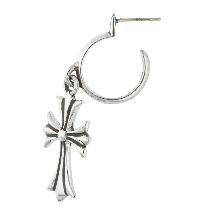 クロムハーツ TINY CH CROSSタイニーCHクロスフープ シルバーピアス CHROME HEARTS クロムハーツ TINY CH CROSS タイニーCHクロス