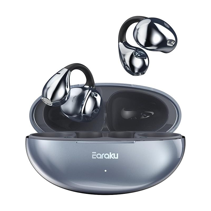 音質至上主義 アクセ感覚のイヤーカフ型 Earaku イアラク SoundClip ワイヤレスイヤホン オープンイヤー イヤホン イヤーカフ型 超軽量 耳を塞がない 耳挟み式イヤホン 音漏れ無し 骨伝導の革新 DSP機能 Malleusアルゴリズム オ