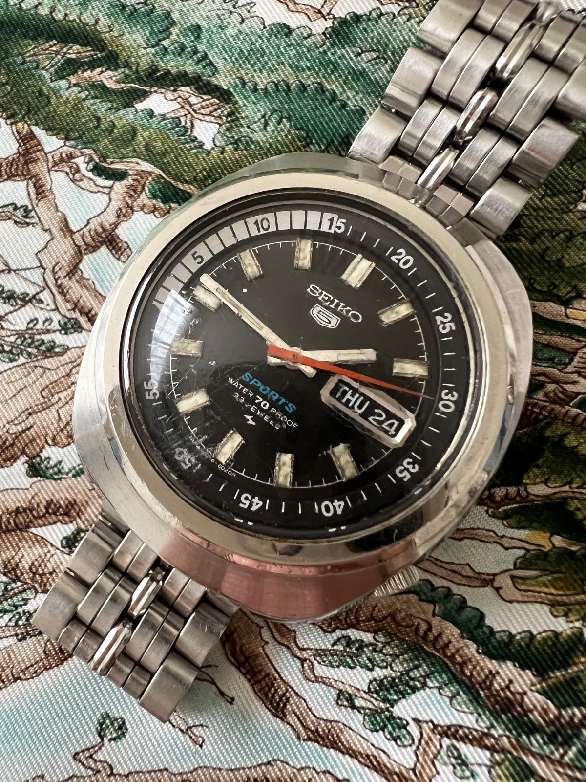 セイコー5 2024 SEIKO☆スポーツ☆5126-6010☆23石☆インナーベゼル☆