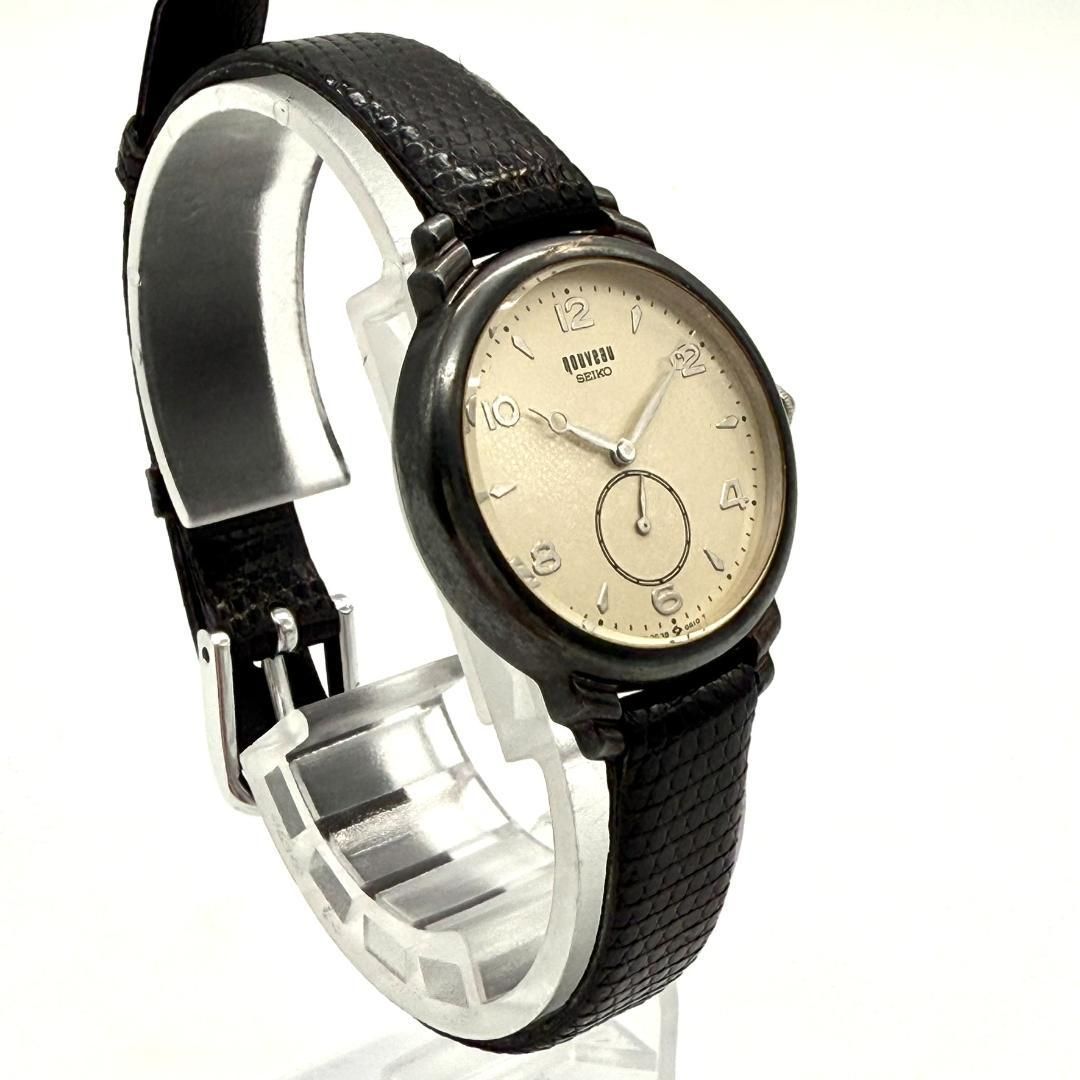 SEIKO ブラックケース スモールセコンド レディースウォッチ