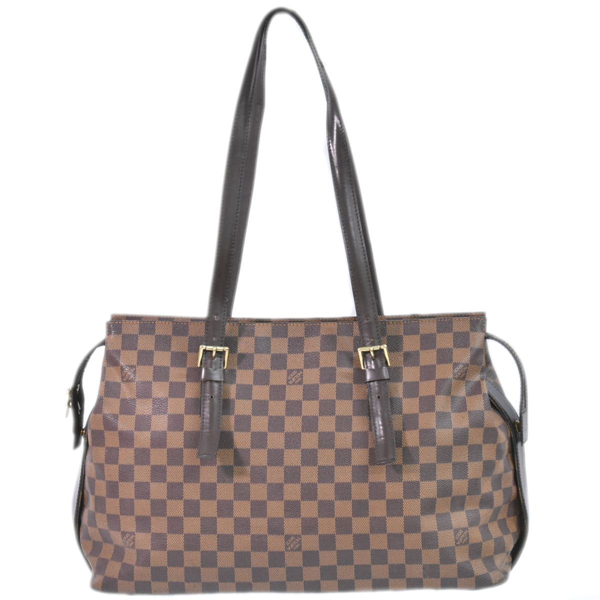 本物 ルイヴィトン LOUIS VUITTON LV チェルシー ダミエ エベヌ ショルダーバッグ トートバッグ ジェンダーレス ジェンダーフリー  ブラウン N51119 Chelsea ビトン バッグ 中古 - メルカリ