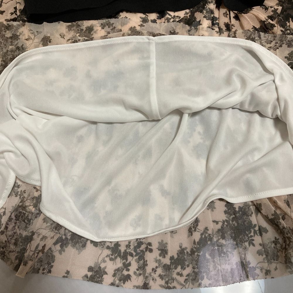 Max Mara STUDIO マックスマーラステュディオ モデル フラワープリント チュール プリーツスカート Mサイズ ピンク レディース 古着 SIROKUMA-CORPORATION_COM