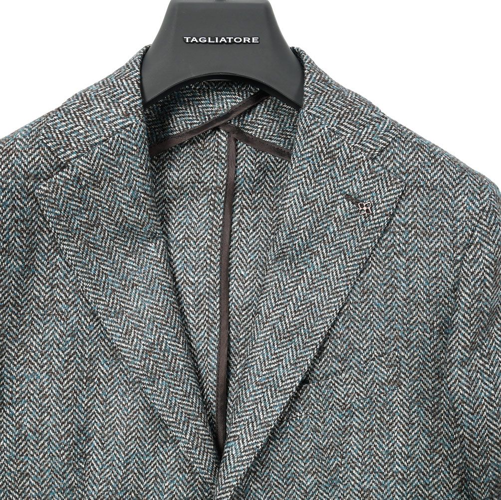 美品 タリアトーレ テーラードジャケット モンテカルロ リネン ツイード 48 TAGLIATORE タリアトーレ ジャケット MONTECARLO モンテカルロ 1SMC22K