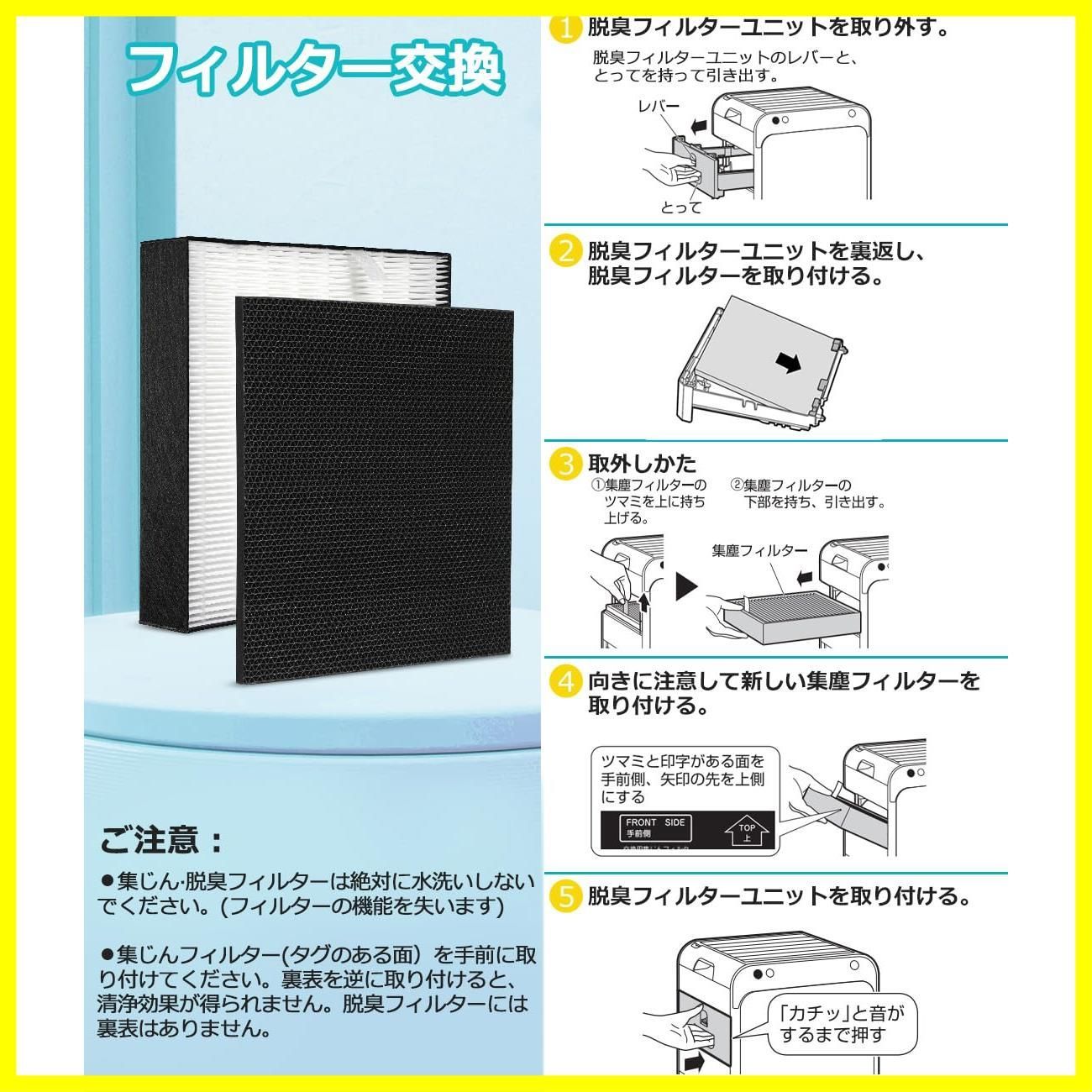 空気清浄機 ダイキン 交換 フィルター フィルター mc55x ダイキン 加湿空気清浄機 フィルター 消耗品セット ack55x 集じんフィルター  集じんフィルター 脱臭フィルター mc55y mc55z KAD109A4 空気清浄機フィルター KAFP097 - メルカリ