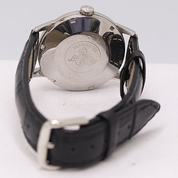 級 稼働 オメガ シーマスター 手巻き ホワイト グレー文字盤 メンズ腕時計 9506200 9 OKT MST