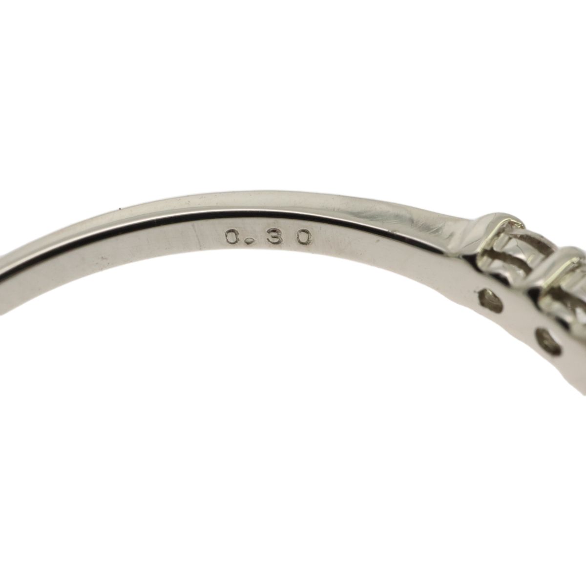 Pt900 プラチナ ダイヤ0.30ct ハーフエタニティ リング 指輪  