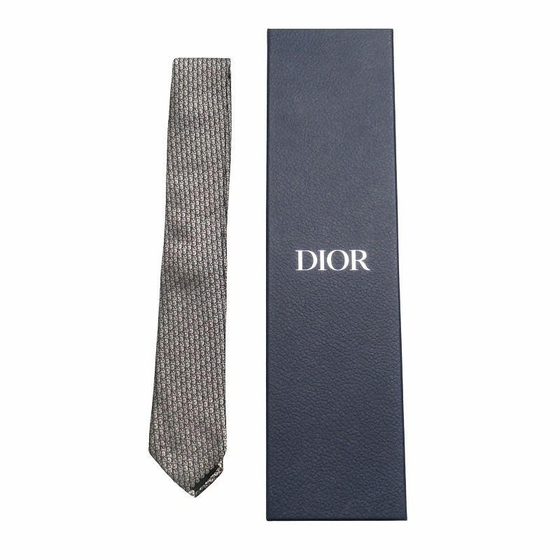 未使用 ディオール Dior オブリーク ナロータイ ネクタイ