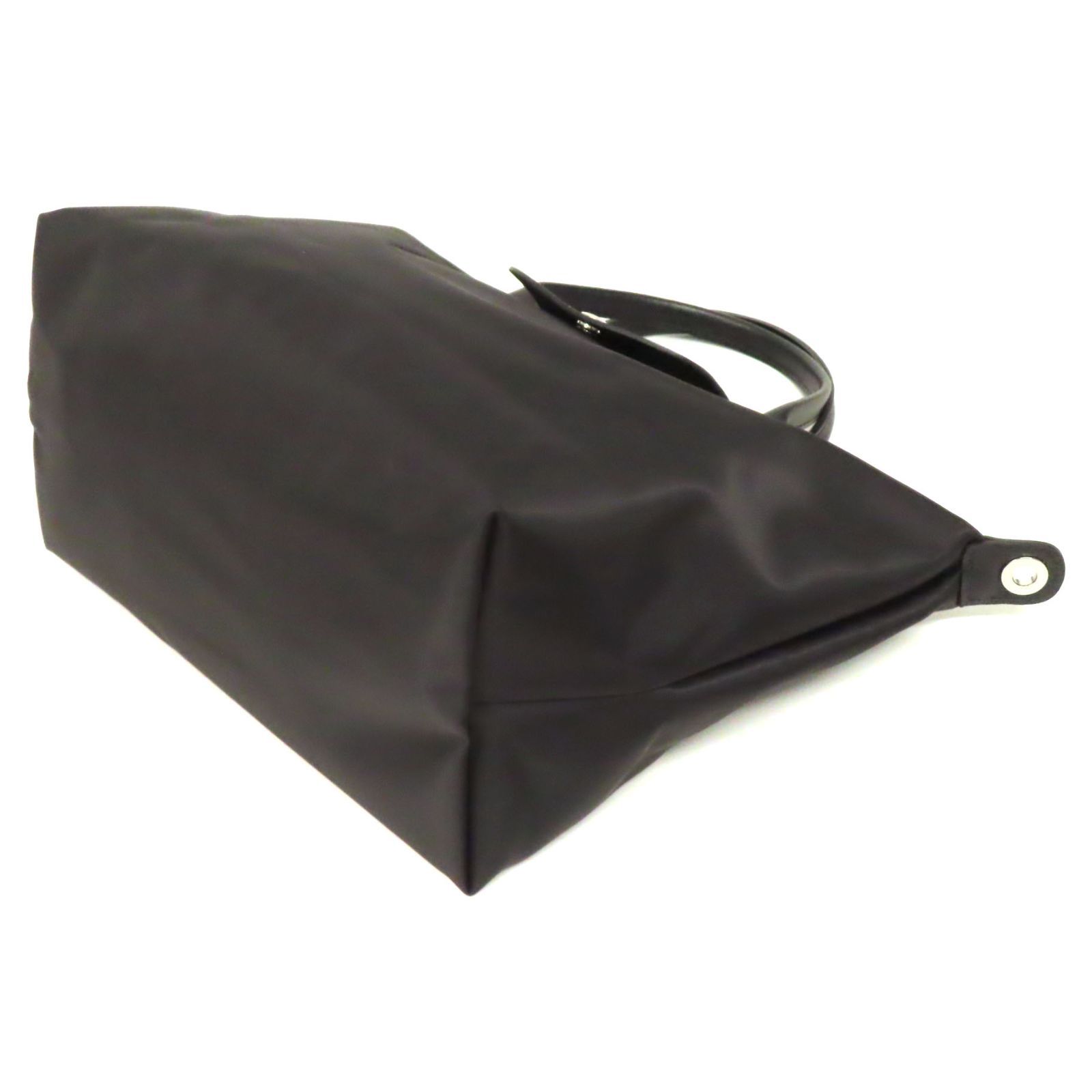 極美品 LONGCHAMP ロンシャン ロゴ トートバッグ ブラック LONGCHAMP