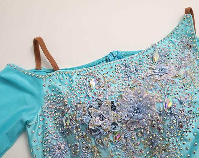 オフショルダー社交ダンスドレス