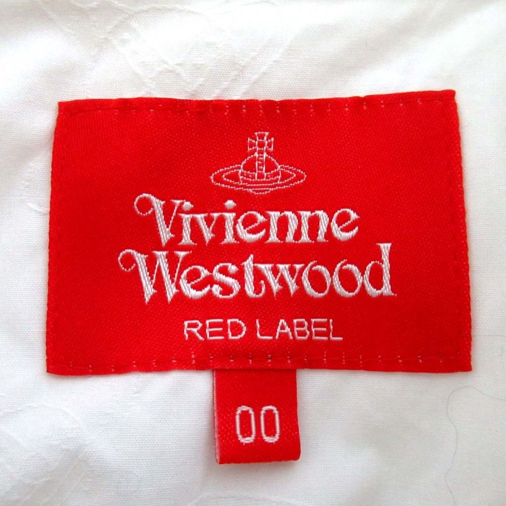 Vivienne Westwood - 美品 Vivienne Westwood RED LABEL ヴィヴィアンウエストウッド オーブ柄 アシンメトリー 半袖 ブラウス シャツ 00 ホワイト レディース 古着 中古 USED Vivienne Westwood - 美品 Vivienne Westwood RED LABEL