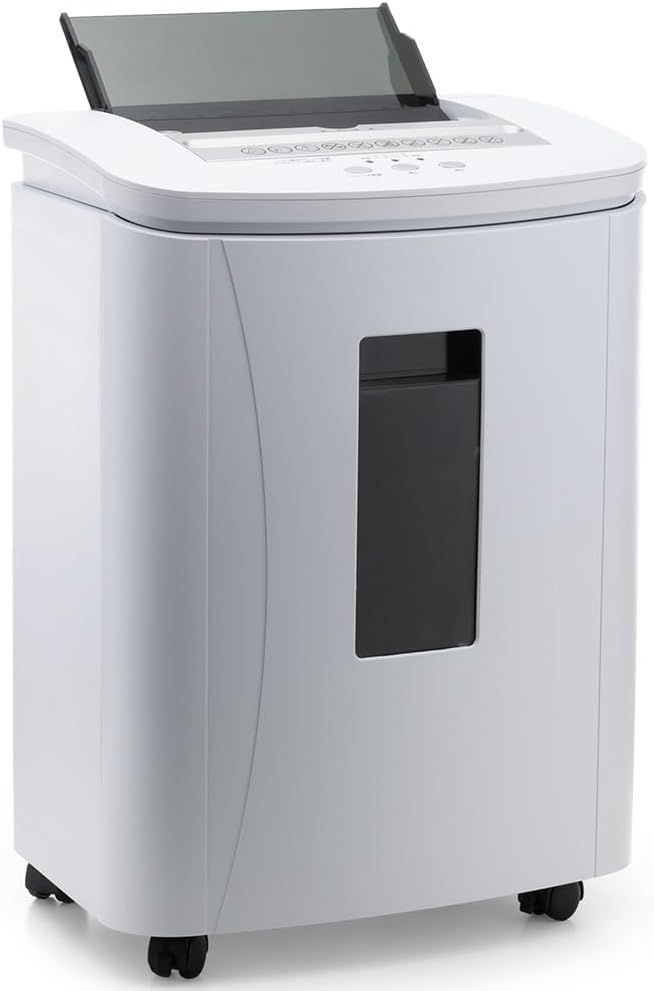 Gulcircle シュレッダー 電動 家庭用 静音 電動シュレッダー 家庭用シュレッダー 業務用 マイクロカット 3×10mm 自動給紙160枚 細断時間30分 25L 大容量 ホチキス針対応 コンパクト プライバシー保護 書類|カード|領収書粉砕