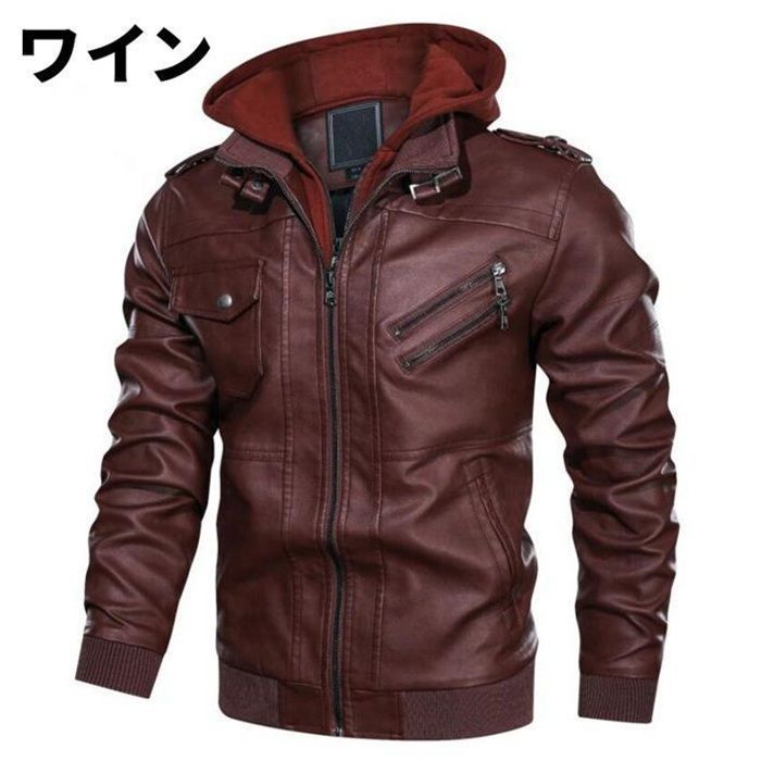 Haruf ハルフ ダークグリーン レザージャケット 羊革 ユニセックス L