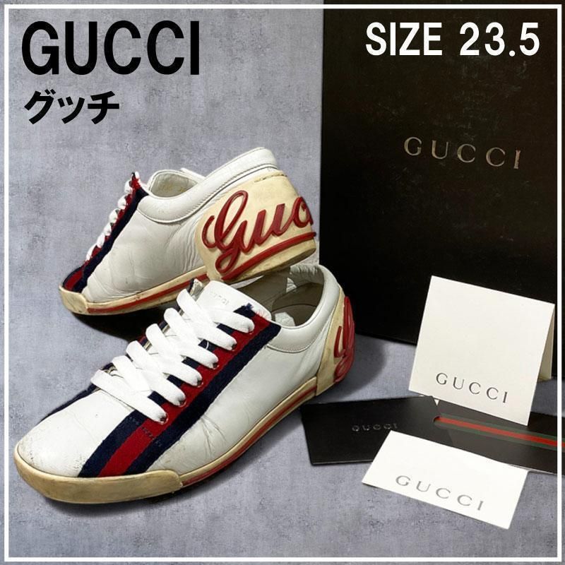 レア GUCCI グッチ レザー スニーカー 23.5cm レディース 箱付き NP‐0033