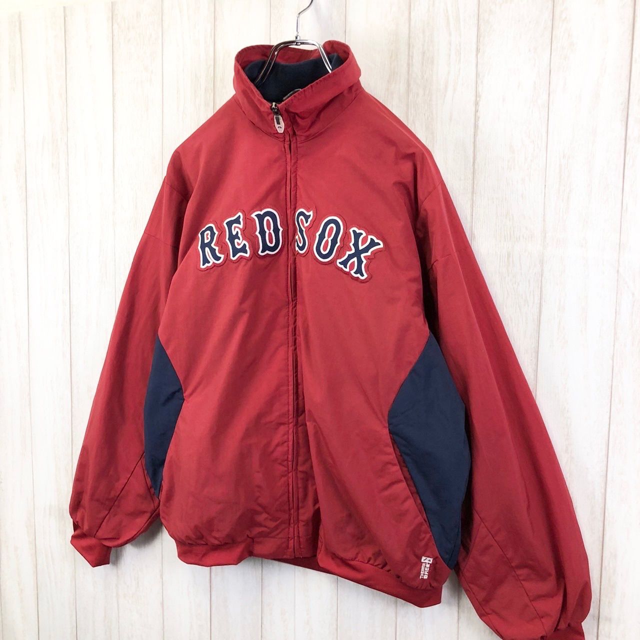秋冬ものの古着Majestic BOSTON RED SOXフリース裏地 XL ジャケット