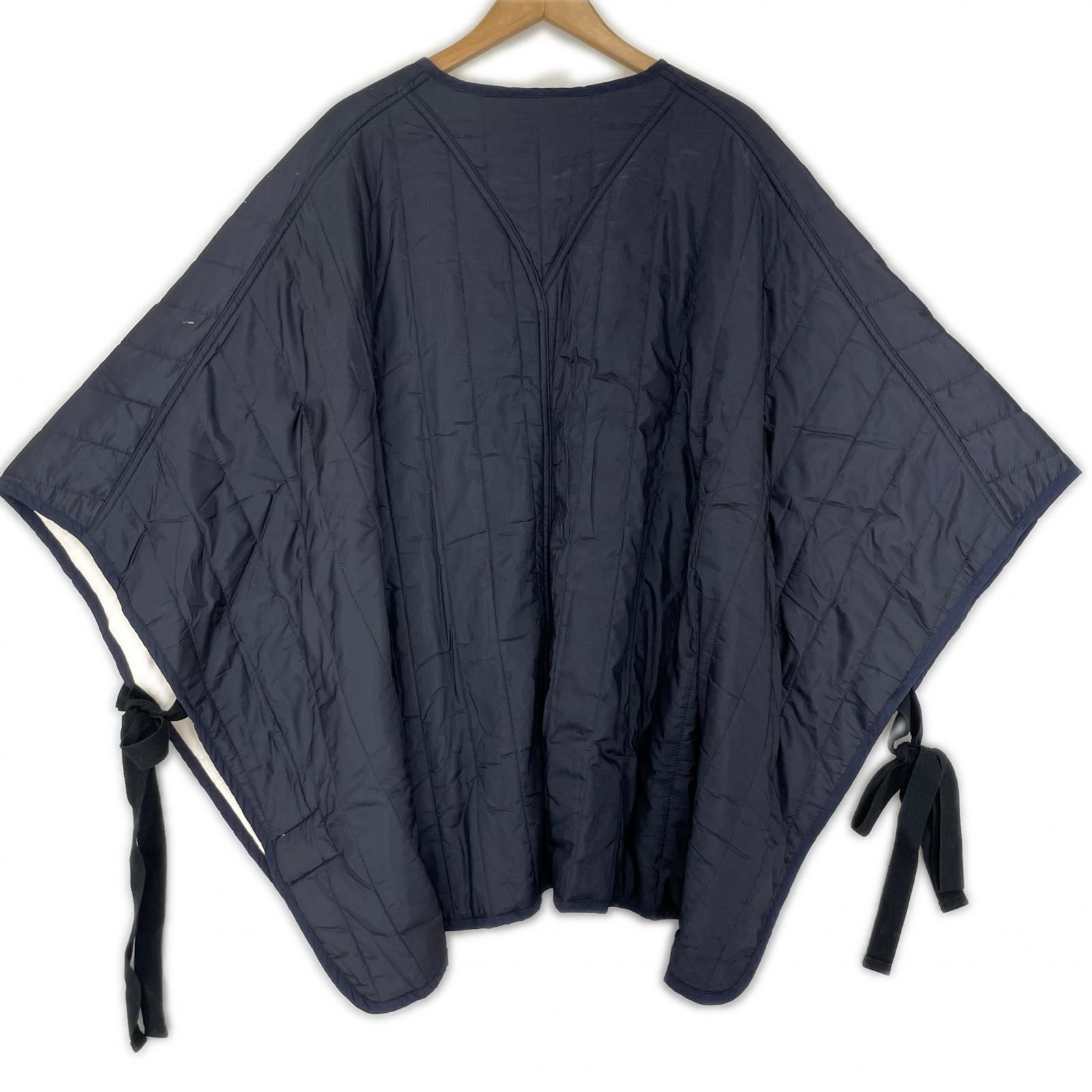 ANCELLM アンセルム キルティングポンチョ sizeOS|ネイビー