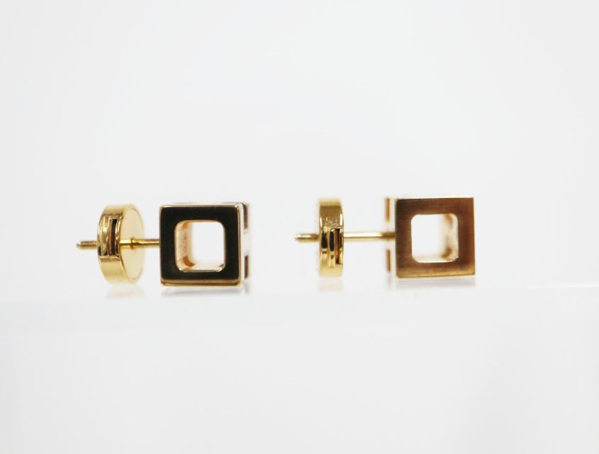 HERMES キューブ ピアス HERMES エルメス Hキューブ ピアス GP