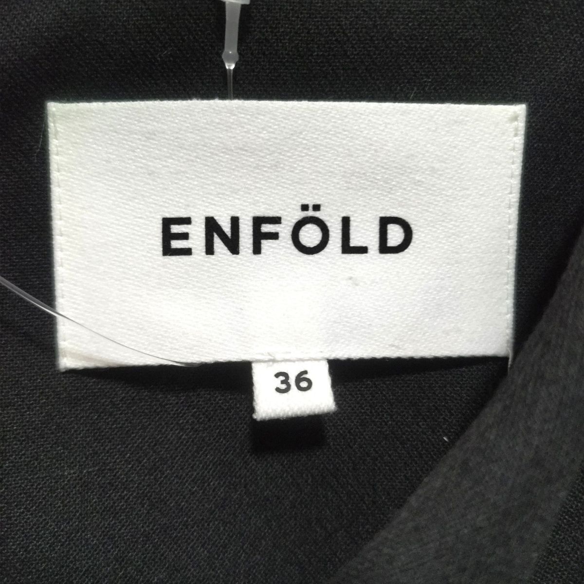 ENFOLD(エンフォルド) ワンピース サイズ36 S レディース美品  - 黒 クルーネック/ノースリーブ/ひざ丈