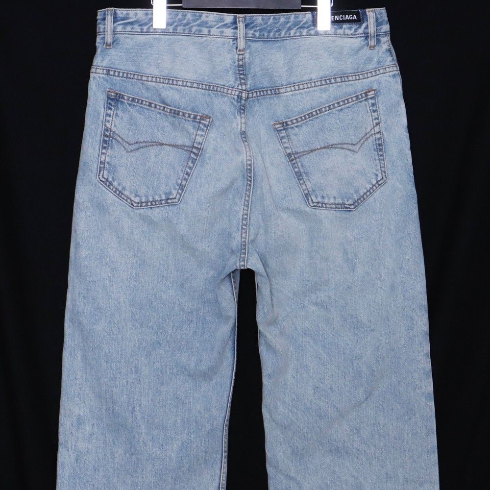 未使用 BALENCIAGA Medium Fit Pants サイズ31 LIGHT INDIGO 810786